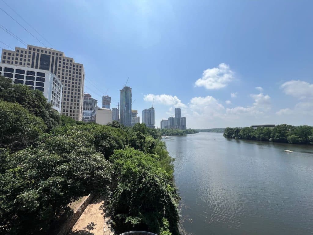 Vista do lago Lady Bird, em Austin